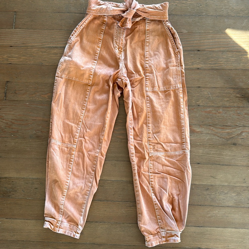 Ulla Johnson Storm barrel leg tie waist jeans. Size 2.